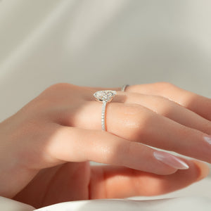 The Pave Ashley Set With A 2 Carat Oval Lab Diamond