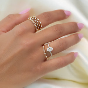 The Pave Ashley Set With A 1.5 Carat Oval Lab Diamond