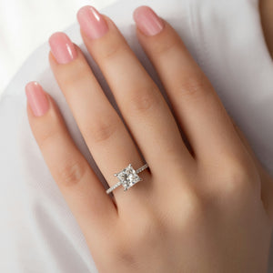 The Pave Ashley Set With A 3 Carat Princess Lab Diamond