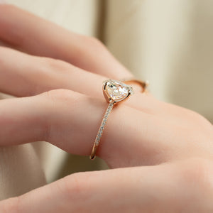 The Pave Ashley Set With A 2 Carat Round Lab Diamond