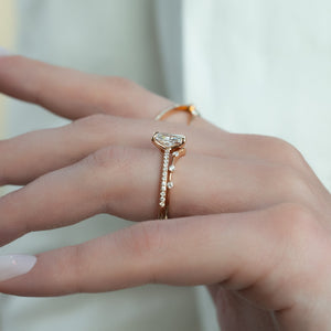 The Pave Ashley Set With A 2.5 Carat Radiant Lab Diamond