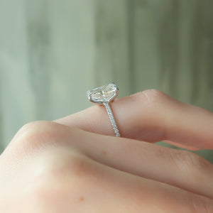 The Pave Ashley Set With A 2 Carat Radiant Lab Diamond
