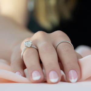 The Pave Ashley Set With A 2 Carat Radiant Lab Diamond