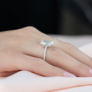 The Pave Ashley Set With A 2 Carat Radiant Lab Diamond