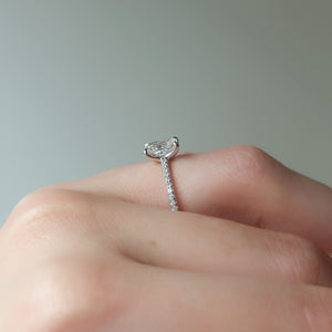 The Pave Ashley Set With A 2 Carat Radiant Lab Diamond