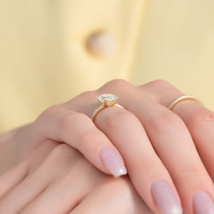 The Pave Ashley Set With A 3 Carat Radiant Lab Diamond