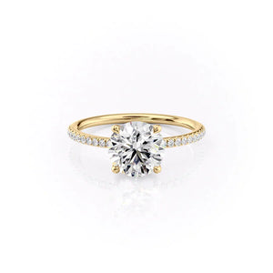 The Pave Ashley Set With A 2 Carat Round Lab Diamond