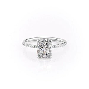 The Pave Ashley Set With A 2 Carat Radiant Lab Diamond