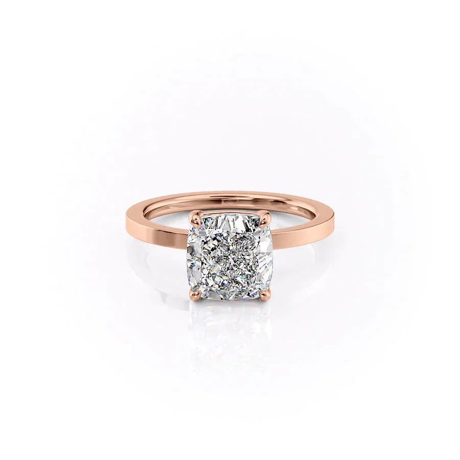 The Eleanor Set With A 1 Carat Cushion Lab Diamond