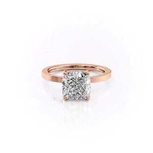 The Eleanor Set With A 3.5 Carat Cushion Moissanite