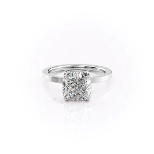 The Eleanor Set With A 1.5 Carat Cushion Moissanite
