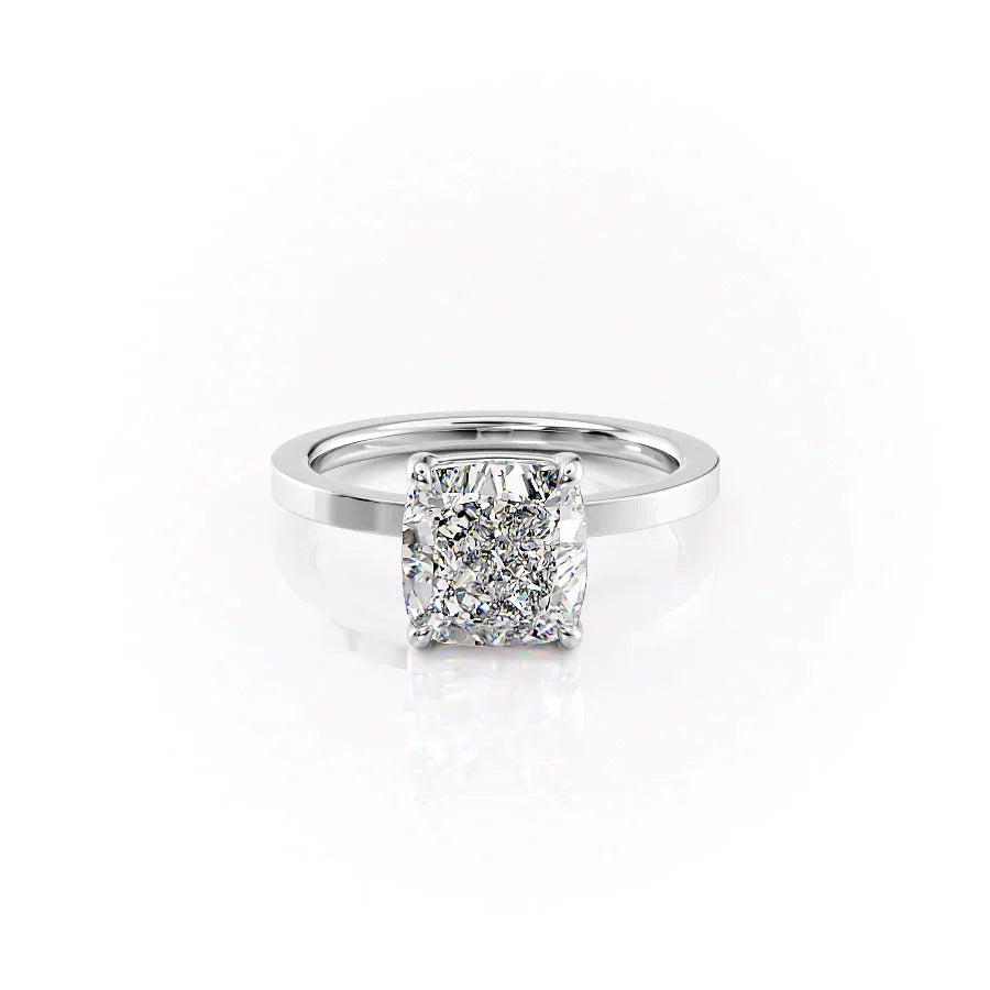 The Eleanor Set With A 1.5 Carat Cushion Moissanite