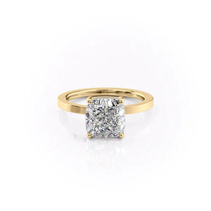 The Eleanor Set With A 1.5 Carat Cushion Moissanite