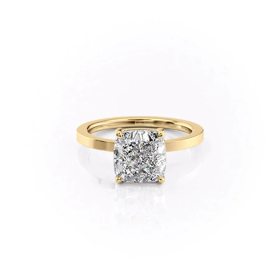 The Eleanor Set With A 4 Carat Cushion Moissanite