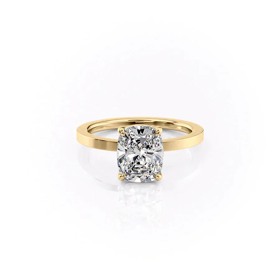 The Eleanor Set With A 2 Carat Elongated Cushion Lab Diamond
