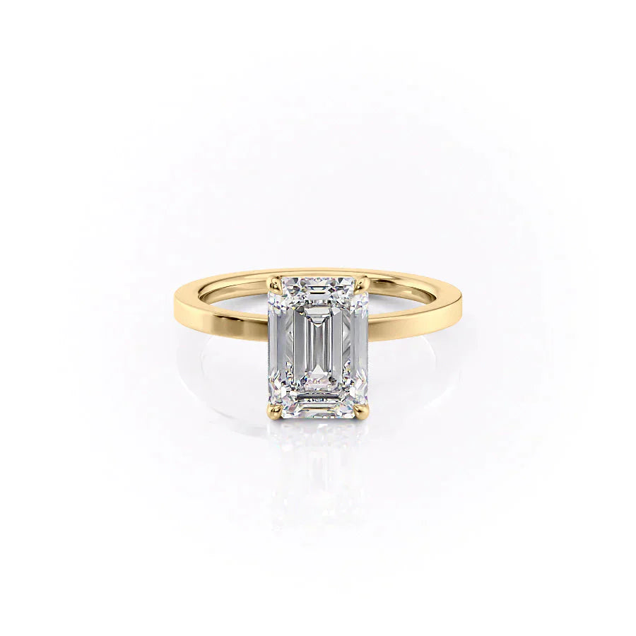 The Eleanor Set With A 1 Carat Emerald Lab Diamond