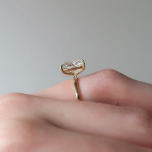 The Eleanor Set With A 3 Carat Elongated Cushion Lab Diamond