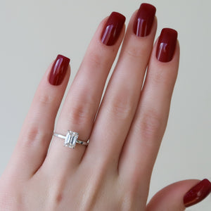 The Eleanor Set With A 3 Carat Emerald Lab Diamond