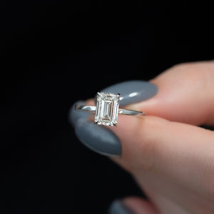 The Eleanor Set With A 3 Carat Emerald Lab Diamond
