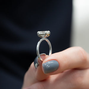 The Eleanor Set With A 3 Carat Emerald Lab Diamond
