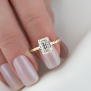The Eleanor Set With A 1.5 Carat Emerald Lab Diamond