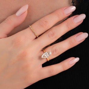 The Eleanor Set With A 1 Carat Marquise Lab Diamond