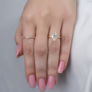 The Eleanor Set With A 1 Carat Marquise Lab Diamond