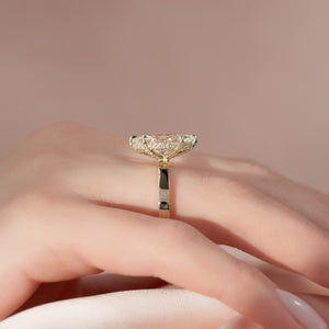 The Eleanor Set With A 1 Carat Marquise Lab Diamond