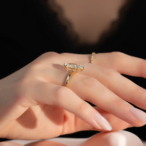 The Eleanor Set With A 1 Carat Marquise Lab Diamond
