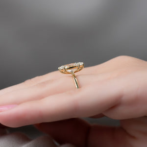 The Eleanor Set With A 1 Carat Marquise Lab Diamond