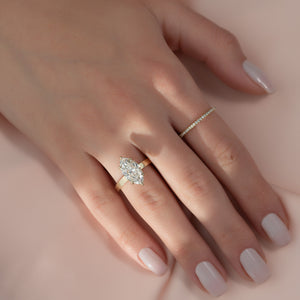 The Eleanor Set With A 1 Carat Marquise Lab Diamond