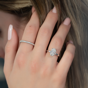 The Eleanor Set With A 1.5 Carat Oval Lab Diamond