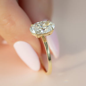 The Eleanor Set With A 1 Carat Oval Lab Diamond