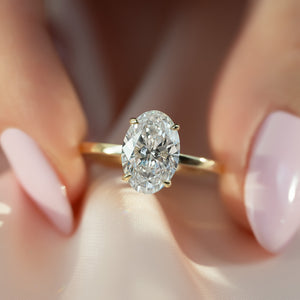The Eleanor Set With A 1 Carat Oval Lab Diamond