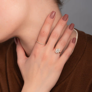 The Eleanor Set With A 1 Carat Oval Lab Diamond