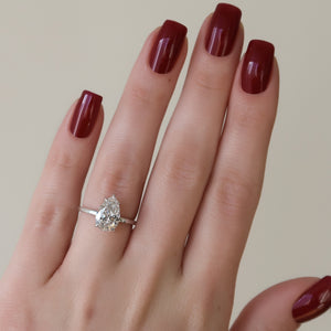 The Eleanor Set With A 1.5 Carat Pear Lab Diamond