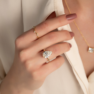 The Eleanor Set With A 3 Carat Pear Lab Diamond