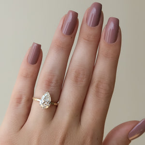 The Eleanor Set With A 3 Carat Pear Lab Diamond