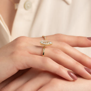 The Eleanor Set With A 3 Carat Pear Lab Diamond