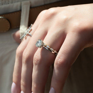The Eleanor Set With A 1.5 Carat Round Lab Diamond