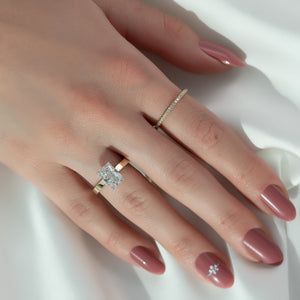 The Eleanor Set With A 1.5 Carat Radiant Lab Diamond