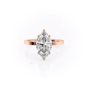 The Eleanor Set With A 2.5 Carat Marquise Lab Diamond