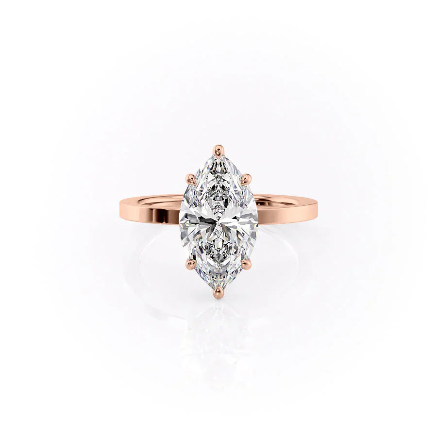 The Eleanor Set With A 2.5 Carat Marquise Moissanite