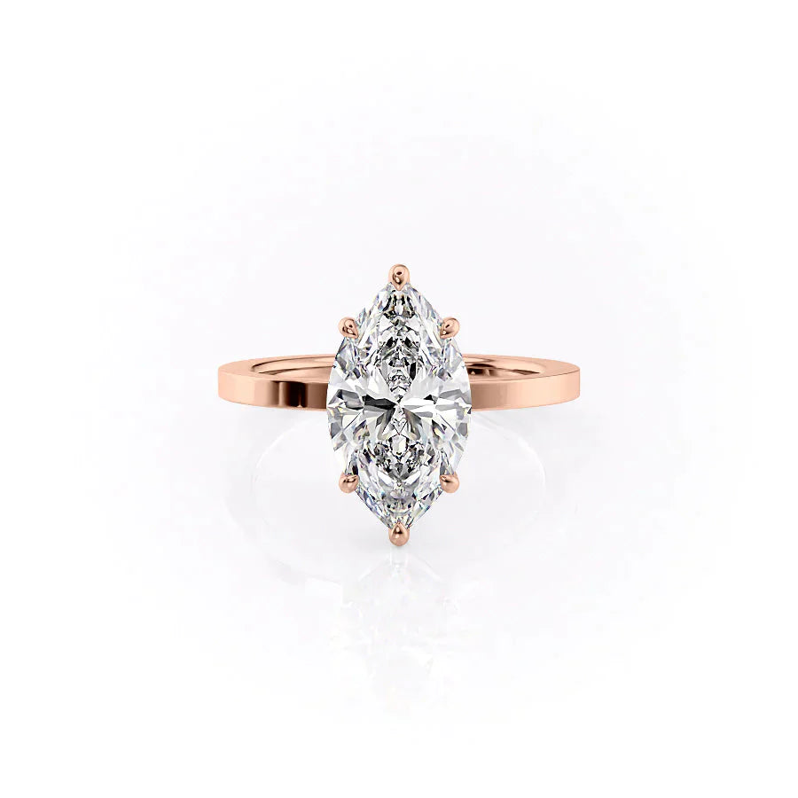 The Eleanor Set With A 1.5 Carat Marquise Lab Diamond
