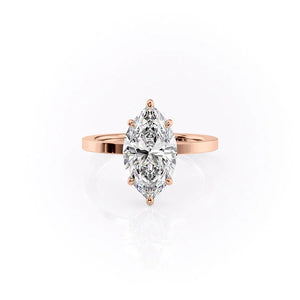 The Eleanor Set With A 4.5 Carat Marquise Moissanite