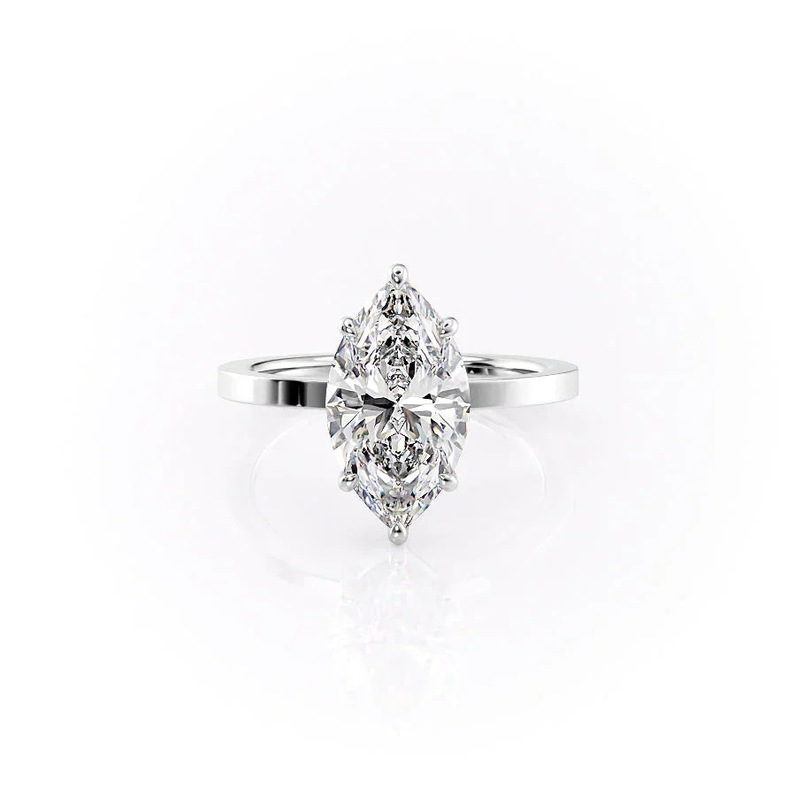 The Eleanor Set With A 1.5 Carat Marquise Moissanite