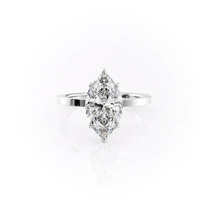 The Eleanor Set With A 4.5 Carat Marquise Moissanite