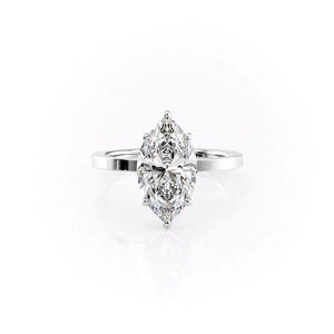 The Eleanor Set With A 3 Carat Marquise Lab Diamond