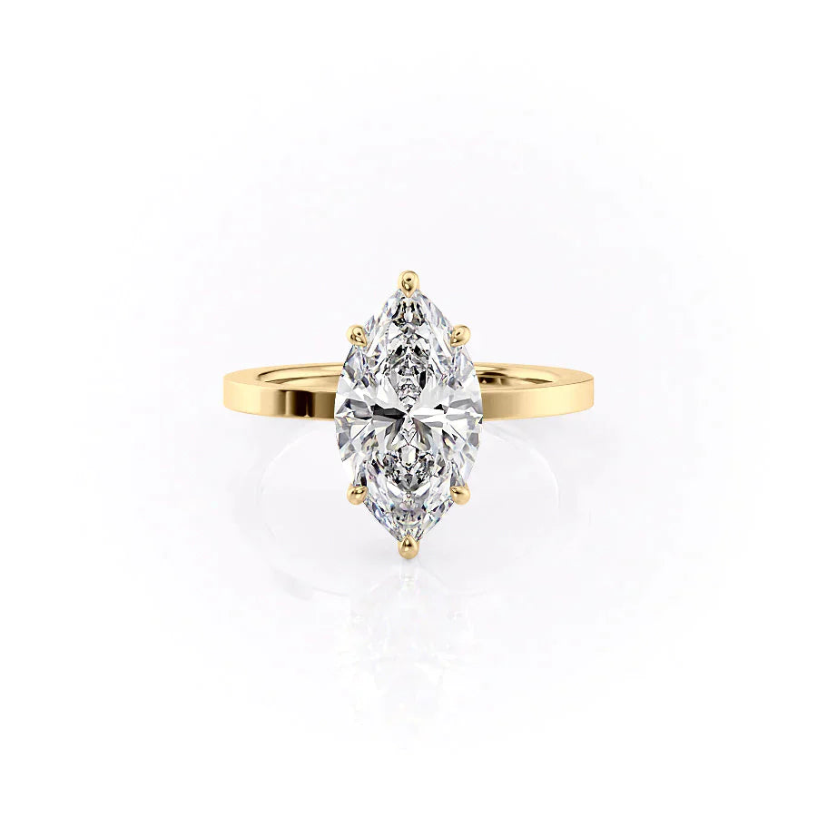 The Eleanor Set With A 3 Carat Marquise Lab Diamond