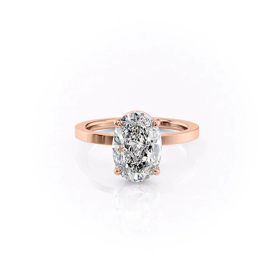The Eleanor Set With A 2.5 Carat Oval Moissanite